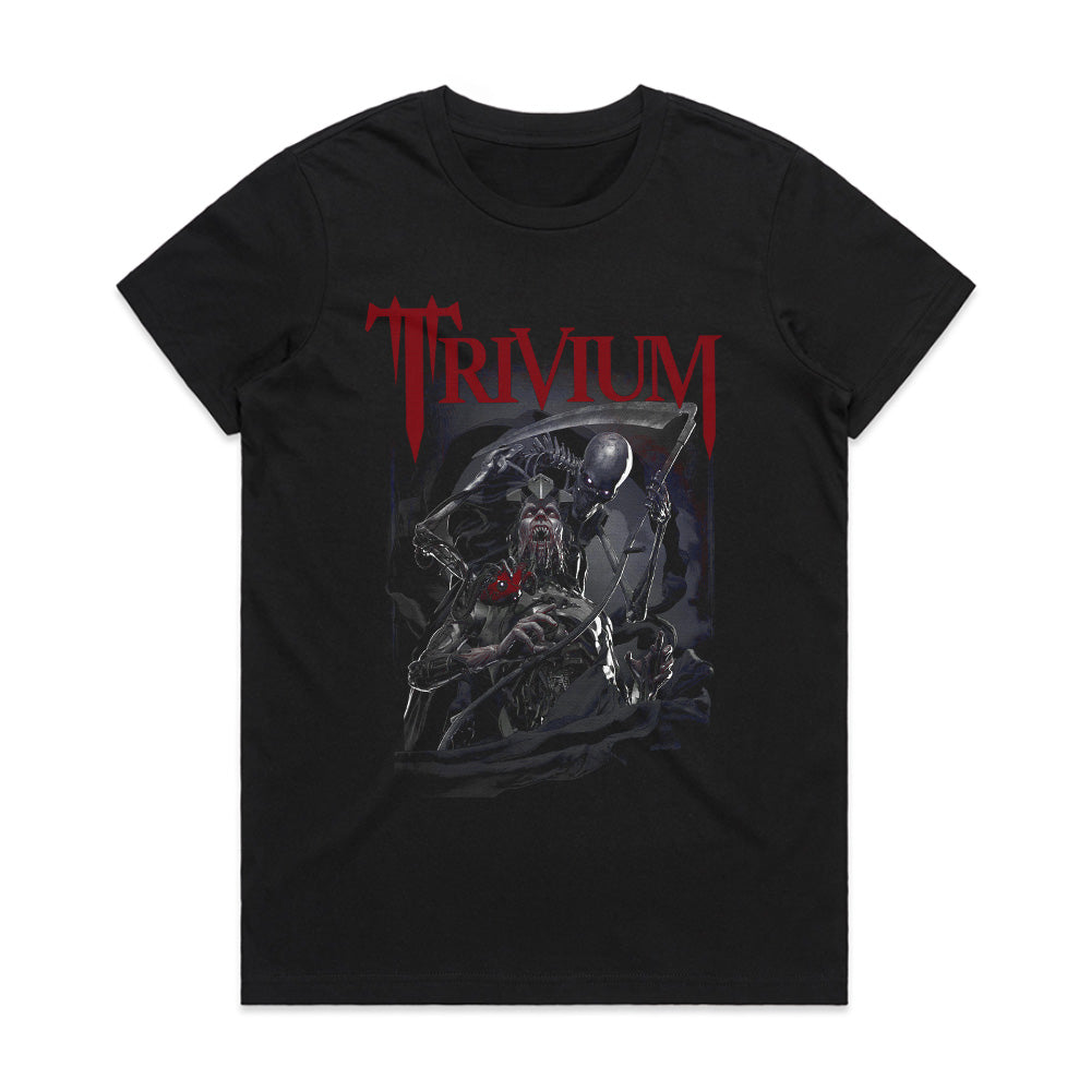 Trivium Reaper’s Wrath Metal T-Shirt – Dark and Brutal Death Metal Aesthetic