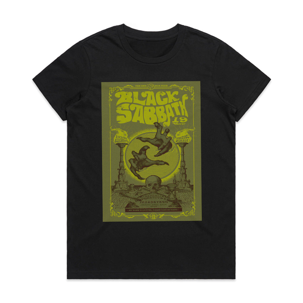 Black Sabbath 1970 Retro Tour Poster T-Shirt – Vintage Heavy Metal Style