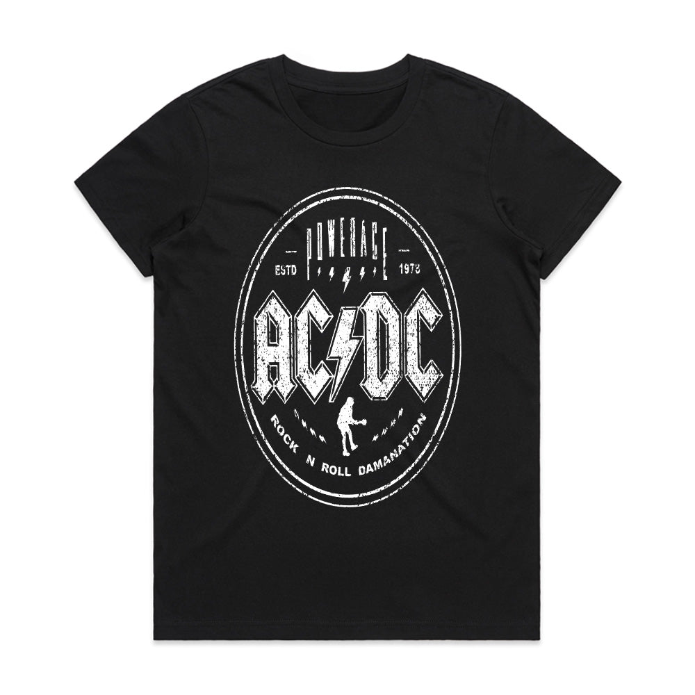 AC/DC Powerage Vintage Rock T-Shirt – Black