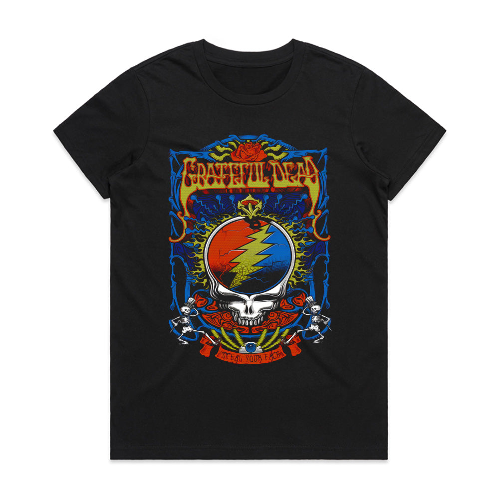 Grateful Dead "Steal Your Face" Psychedelic T-Shirt – Iconic Rock Art