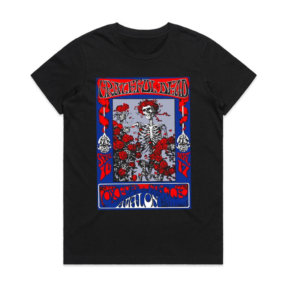 Grateful Dead Vintage Skeleton & Roses T-Shirt – Psychedelic Rock Classic