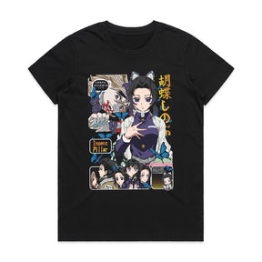 Shinobu Kocho Insect Pillar T-Shirt – Demon Slayer Manga Panel Design