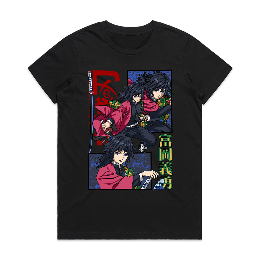 Demon Slayer Giyu Tomioka T-Shirt – Water Hashira Battle Stance