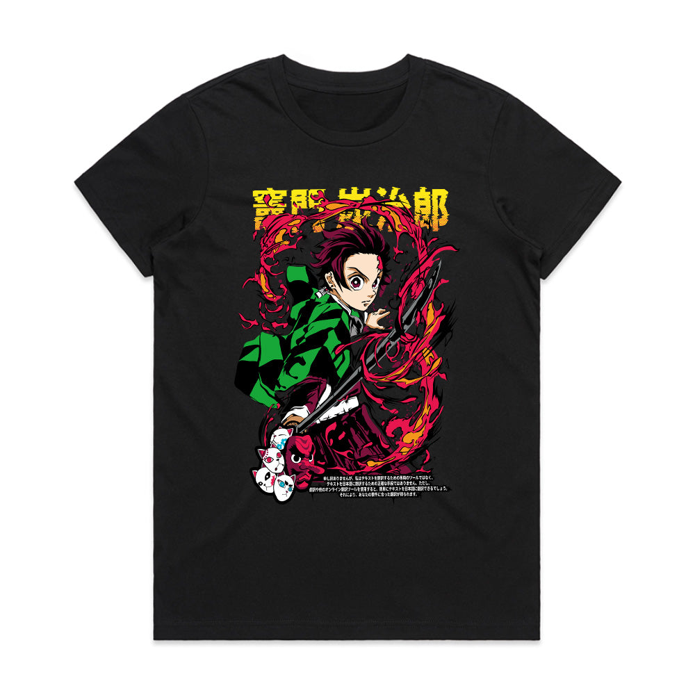 Tanjiro Kamado "Flame Breathing" T-Shirt – Demon Slayer Anime Battle Tee