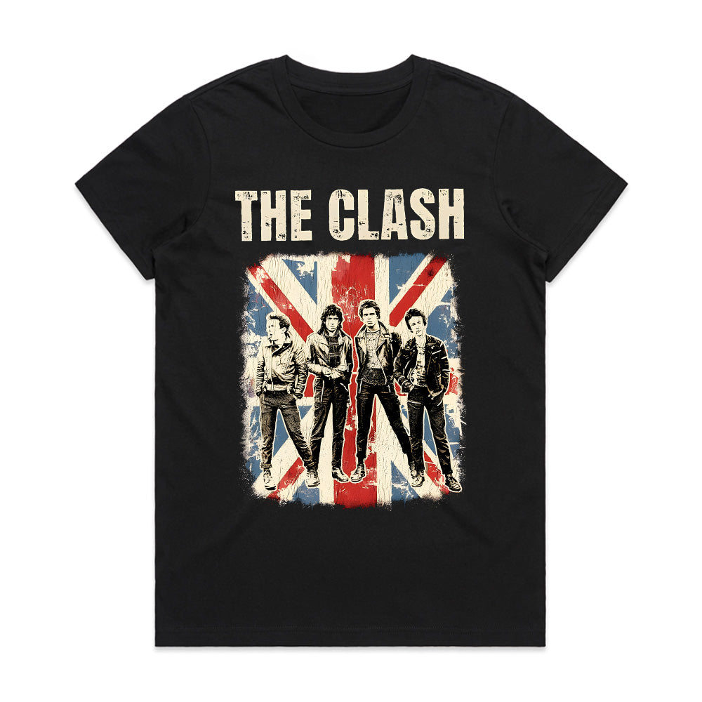 The Clash Vintage Union Jack Punk Rock T-Shirt