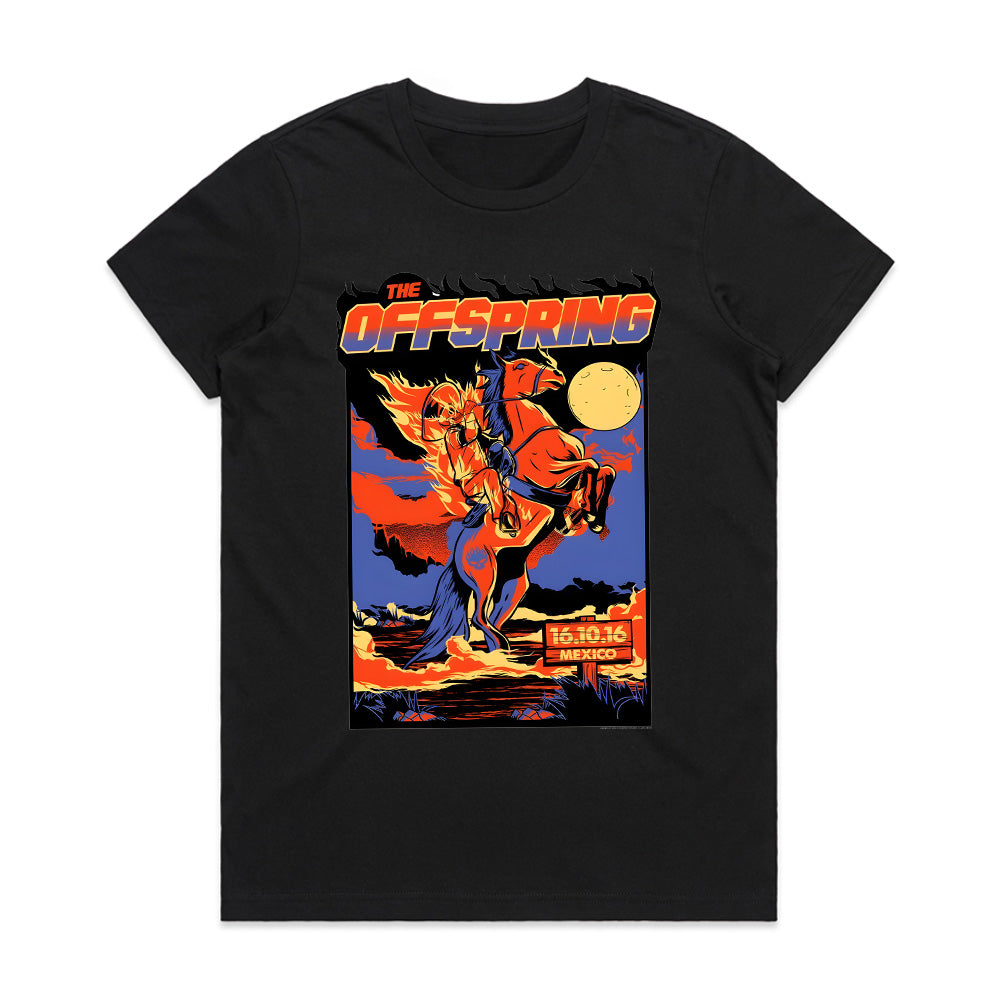 The Offspring "Flaming Rider" Mexico 2016 Concert Tour T-Shirt