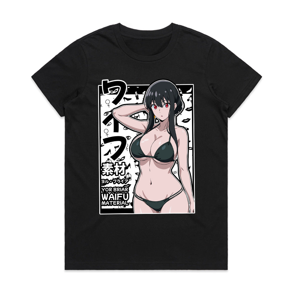 Yor Briar Waifu Material T-Shirt – Spy x Family Anime Aesthetic