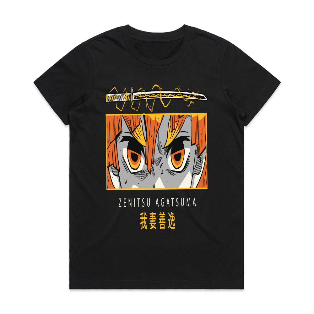 Zenitsu Agatsuma Thunder Breathing Anime T-Shirt – Bold Manga Design