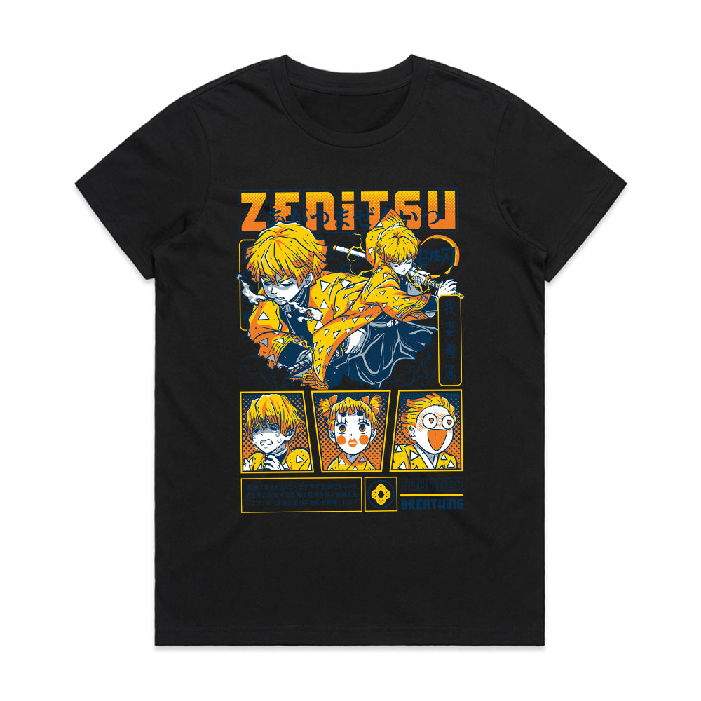 Zenitsu Agatsuma Thunder Breathing Anime Graphic T-Shirt – Dynamic Manga Design