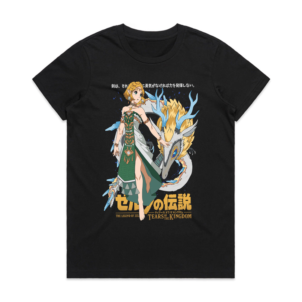 Zelda & Light Dragon Tears of the Kingdom T-Shirt – Epic Fantasy Design
