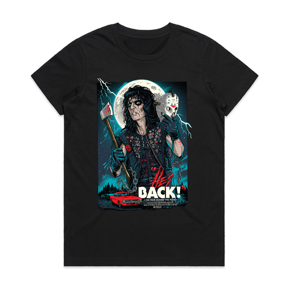 "He's Back! The Man Behind The Mask" Vintage Horror Rock T-Shirt