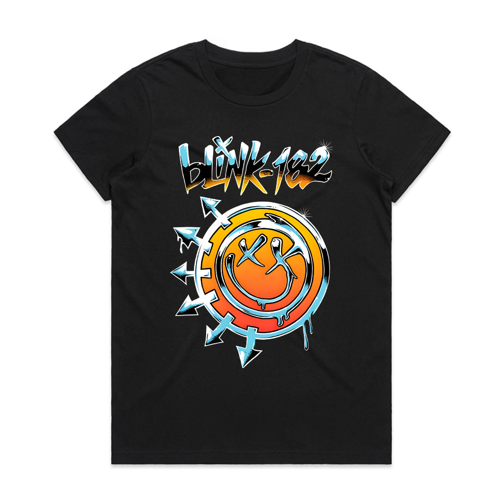 Blink-182 Retro Graffiti Style T-Shirt – Vibrant Logo Design