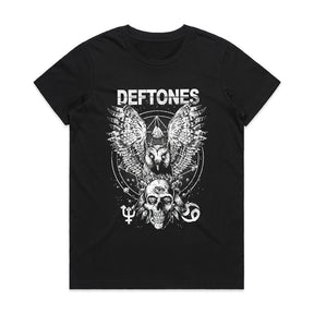 Deftones Mystical Owl & Skull T-Shirt – Dark Metal Aesthetic Tee