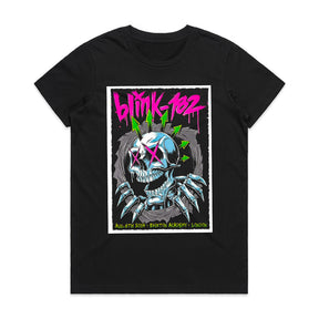 Blink-182 Brixton Academy Skull Art Concert T-Shirt