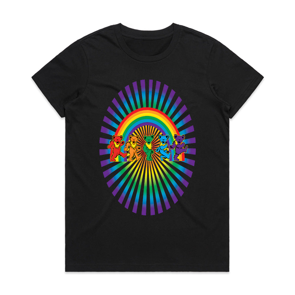 Grateful Dead Dancing Bears Rainbow Psychedelic T-Shirt