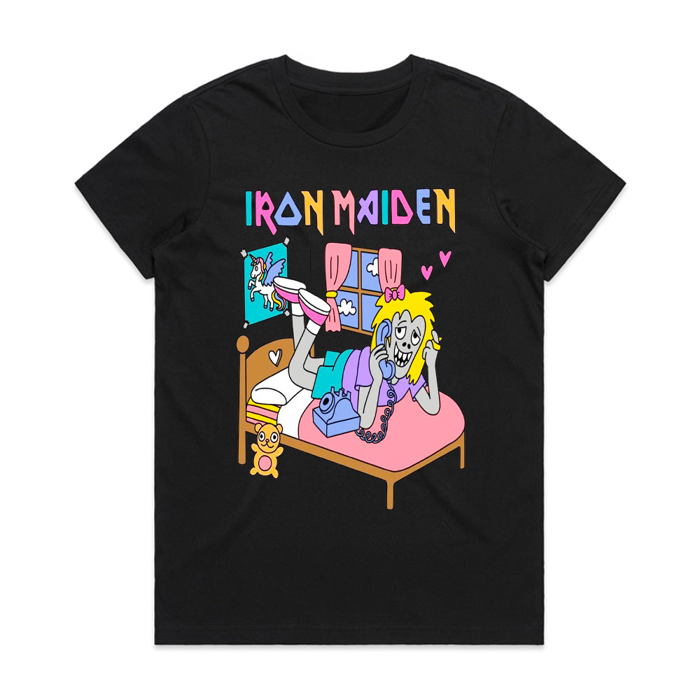 Iron Maiden Eddie Pastel Parody T-Shirt – Fun & Retro Cartoon Metal Tee