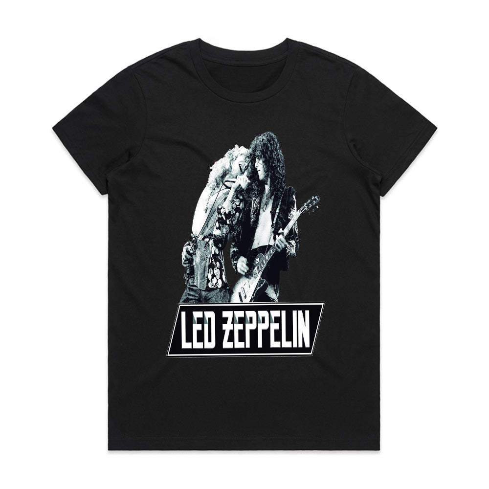 Led Zeppelin Classic Rock Duo T-Shirt – Iconic Live Performance Tribute
