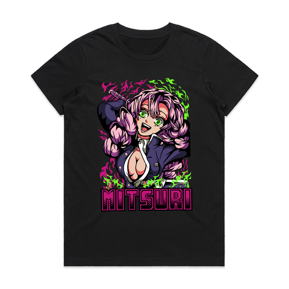 Mitsuri Kanroji "Flames of Love" T-Shirt – Bold Demon Slayer Streetwear