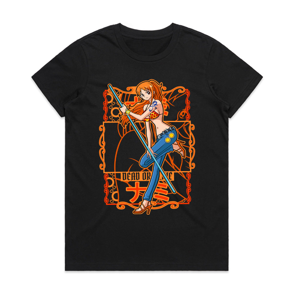 Nami "Dead or Alive" T-Shirt – One Piece Pirate Queen Streetwear