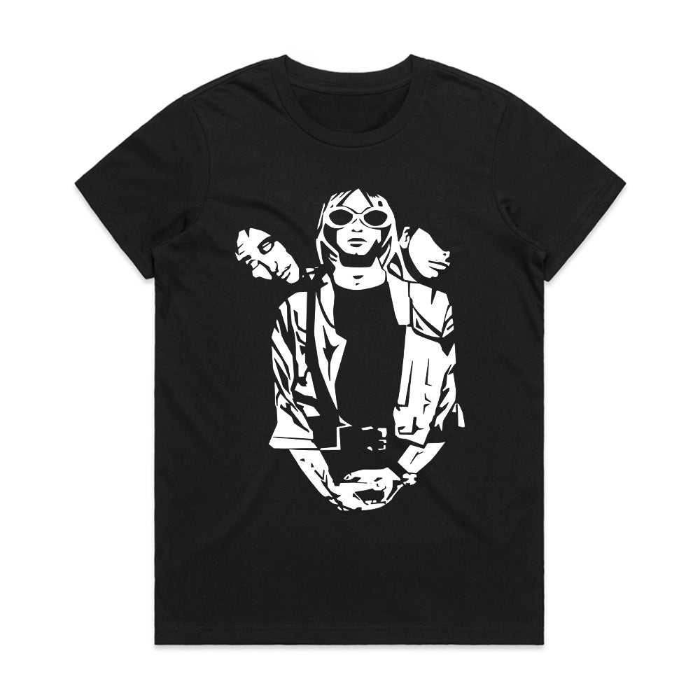 Nirvana Minimalist Stencil T-Shirt – Grunge Rock Tribute