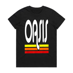 Oasis Retro Sunset Logo T-Shirt – Vintage-Inspired Britpop Tribute