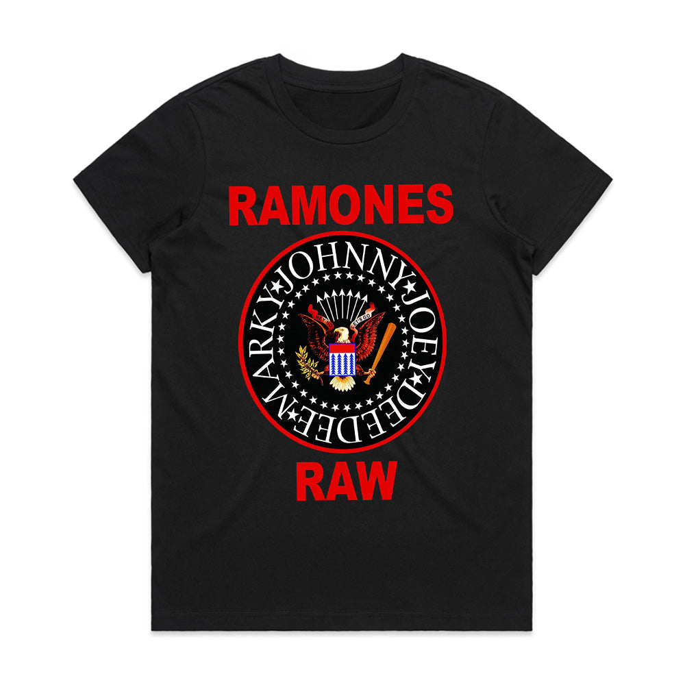 Ramones "Raw" T-Shirt – Classic Punk Rock Eagle Logo Tee