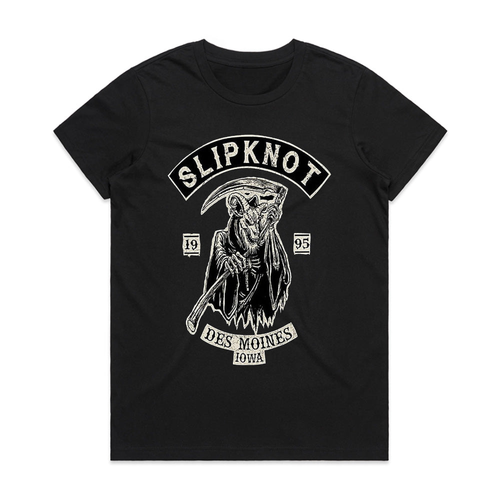Slipknot “Des Moines Reaper” Vintage Biker-Style T-Shirt