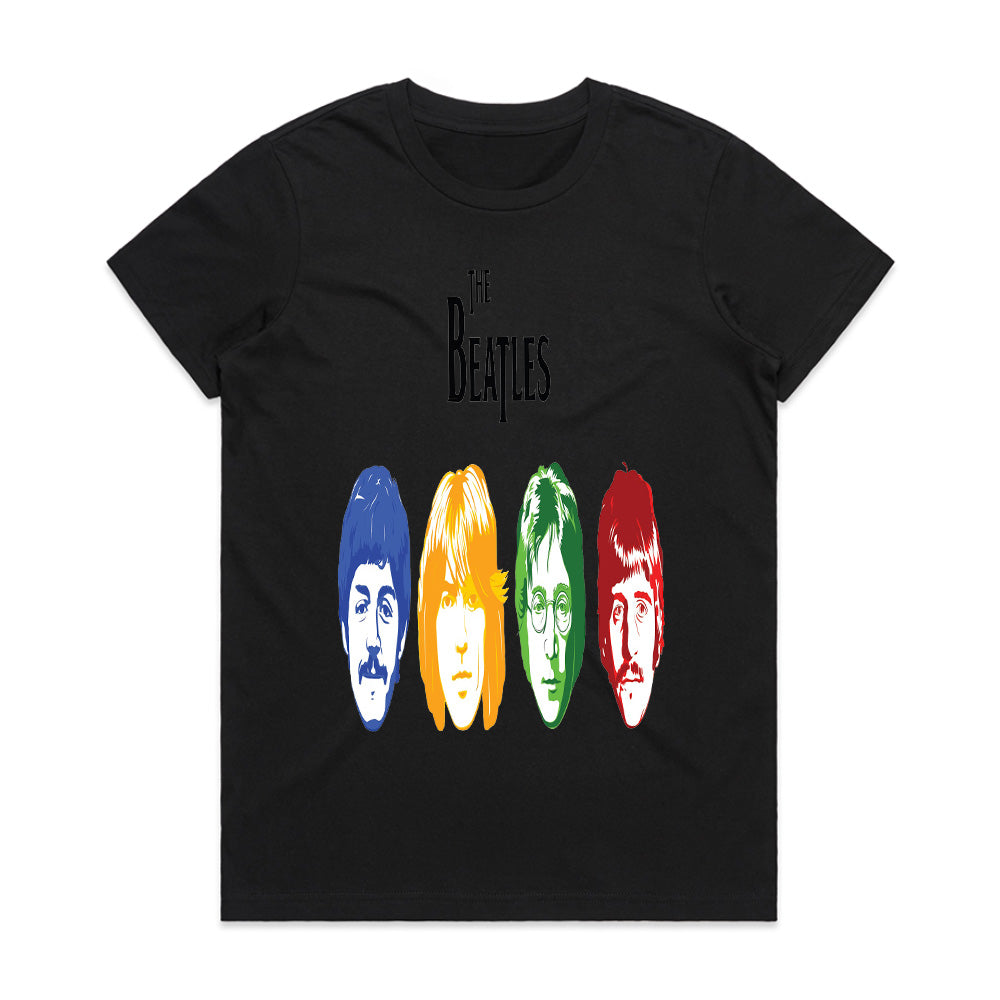 The Beatles "Color Pop Faces" T-Shirt – Retro Psychedelic Rock Tribute