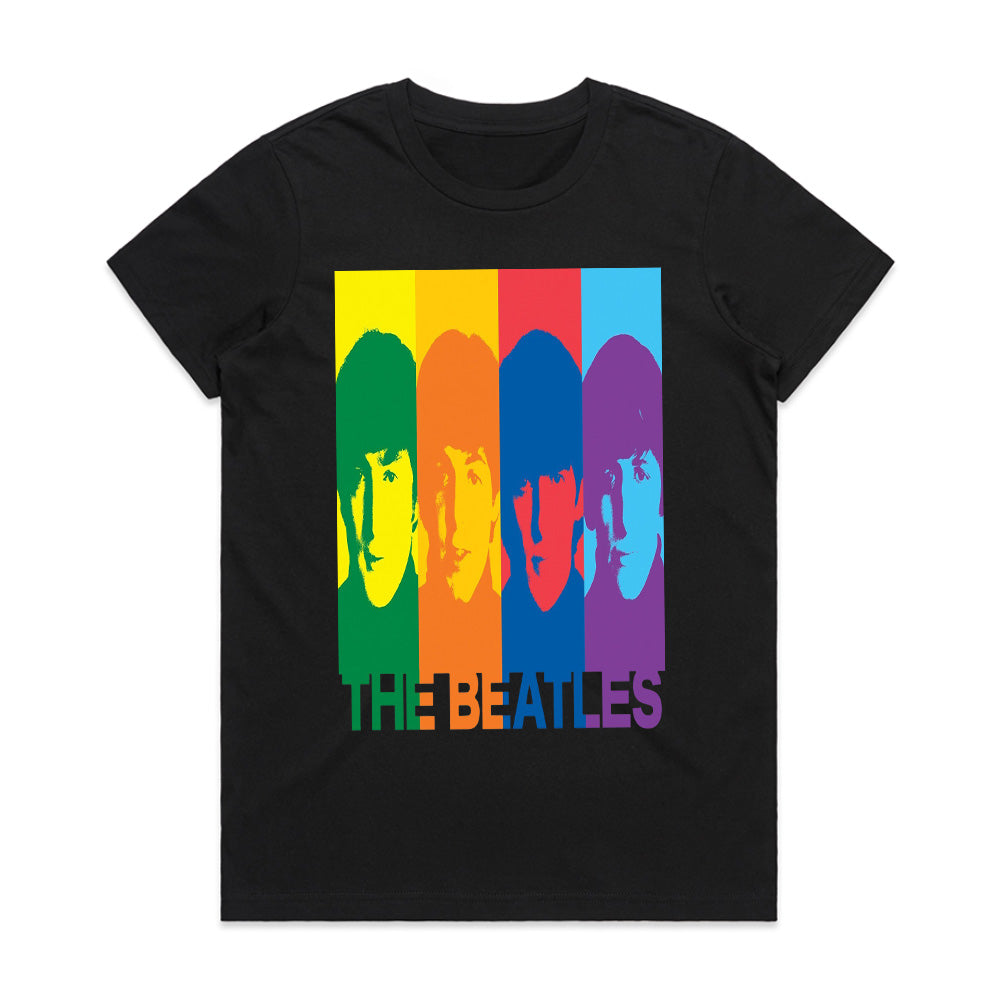 The Beatles "Pop Art Rainbow" T-Shirt – Vibrant Retro Rock Tribute Tee