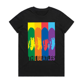 The Beatles "Pop Art Rainbow" T-Shirt – Vibrant Retro Rock Tribute Tee