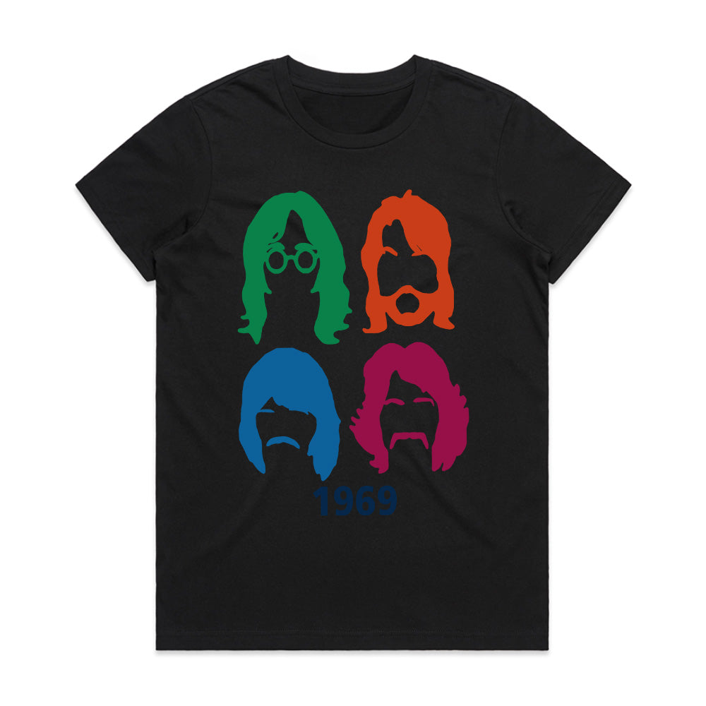 The Beatles "1969 Pop Art Silhouette" T-Shirt – Retro Rock Tribute Tee