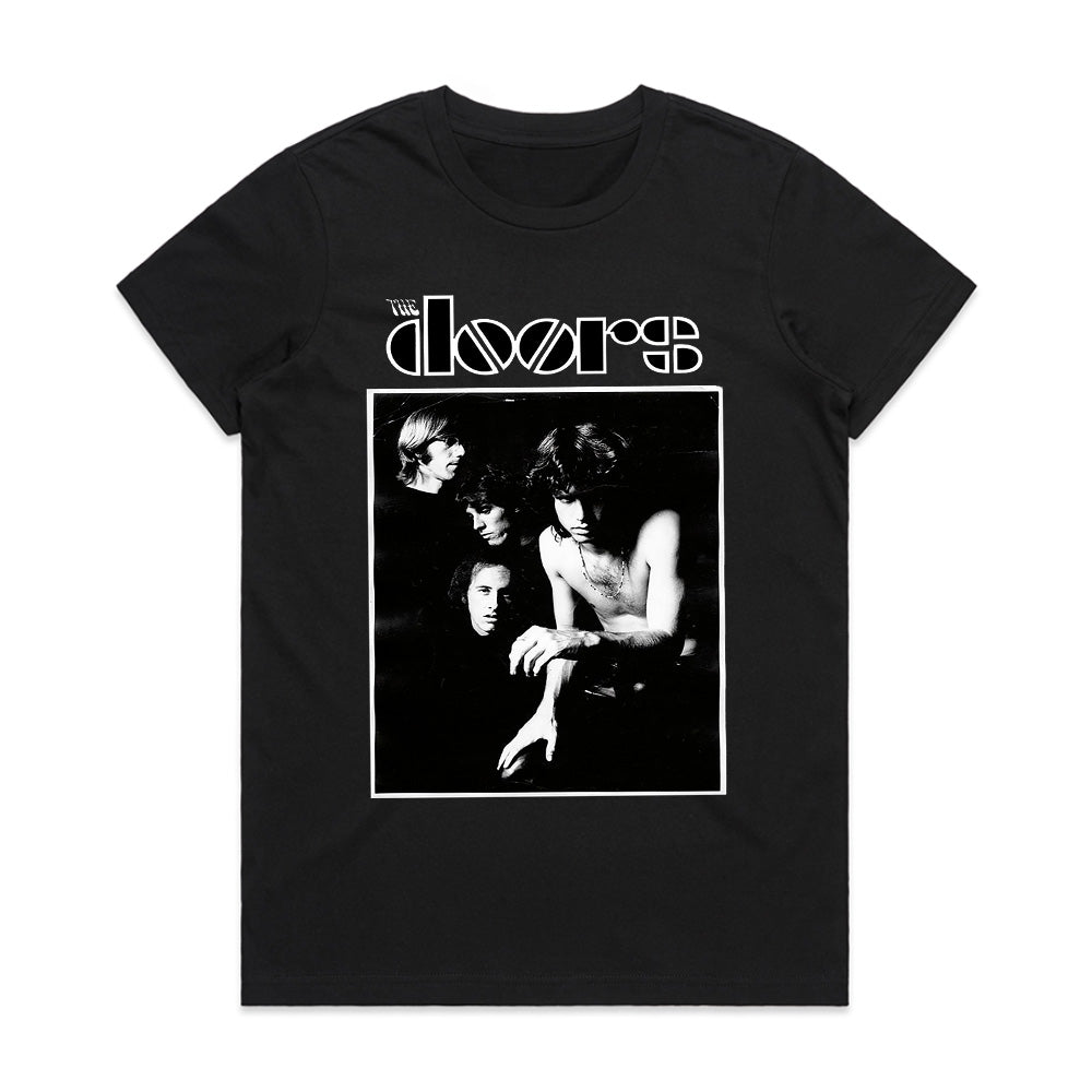 The Doors Classic Black & White Band Photo T-Shirt – Vintage Rock Tribute