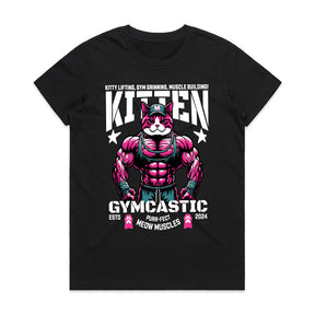 "Kitten Gymcastic" Funny Gym Cat T-Shirt – Purr-fect Meow Muscles
