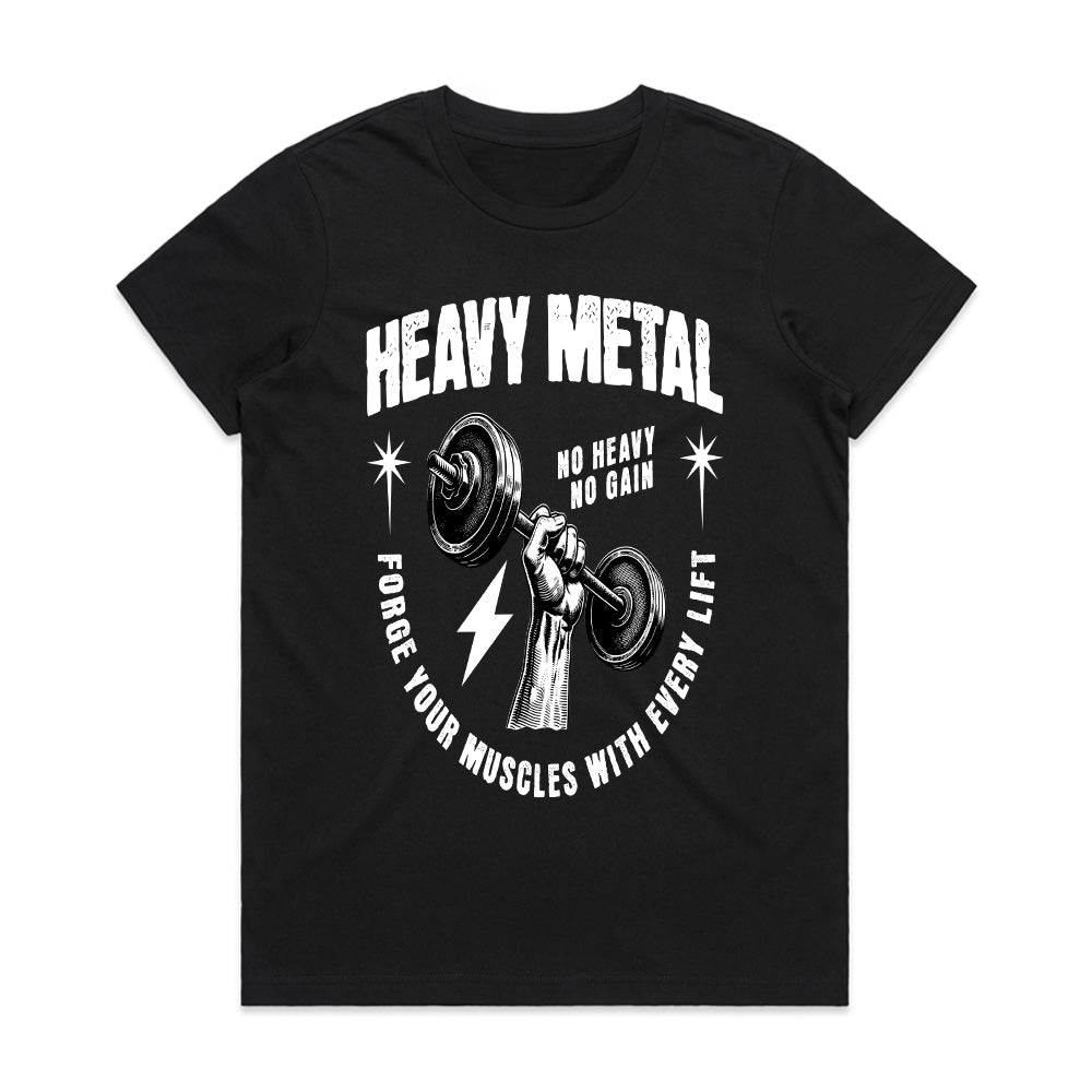 "Heavy Metal – No Heavy, No Gain" Workout T-Shirt