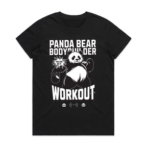 "Panda Bear Bodybuilder Workout" Fun & Motivational Gym T-Shirt