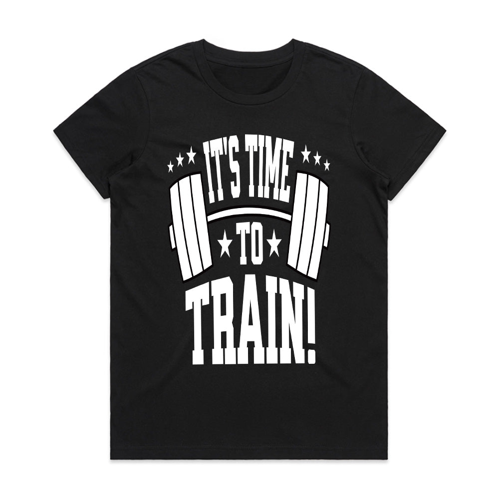 "It's Time to Train" Motivational Gym T-Shirt – Lift, Hustle, Repeat