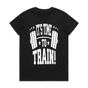 "It's Time to Train" Motivational Gym T-Shirt – Lift, Hustle, Repeat