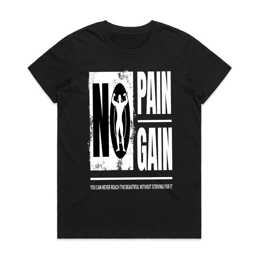"No Pain No Gain" Gym T-Shirt – Motivational Workout Tee for Fitness & Bodybuilding