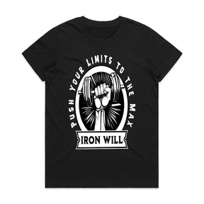 "Iron Will Gym T-Shirt – Push Your Limits to the Max Fitness Tee"