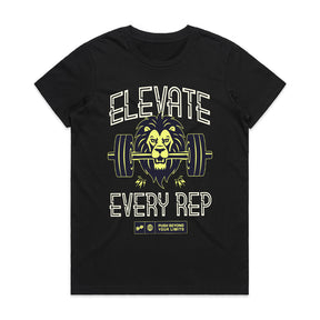"Elevate Every Rep" Lion Gym T-Shirt – Push Beyond Your Limits
