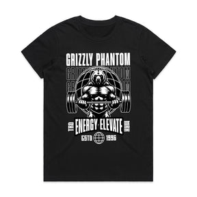 "Grizzly Phantom" Powerlifting Bear Gym T-Shirt – Strength & Elevation