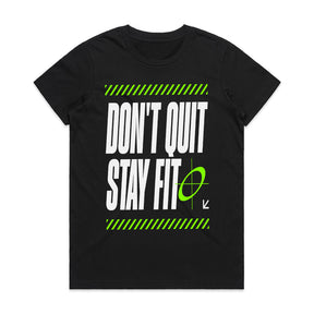 "Don't Quit Stay Fit Motivational Gym T-Shirt – Bold Fitness Apparel"