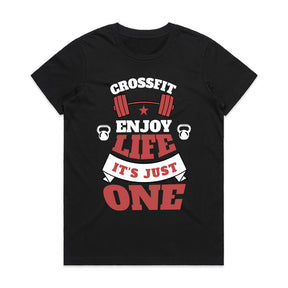 "CrossFit – Enjoy Life, It's Just One" Motivational Workout T-Shirt