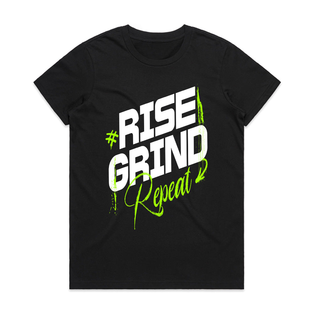"Rise Grind Repeat" Motivational Workout T-Shirt