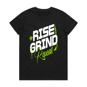 "Rise Grind Repeat" Motivational Workout T-Shirt