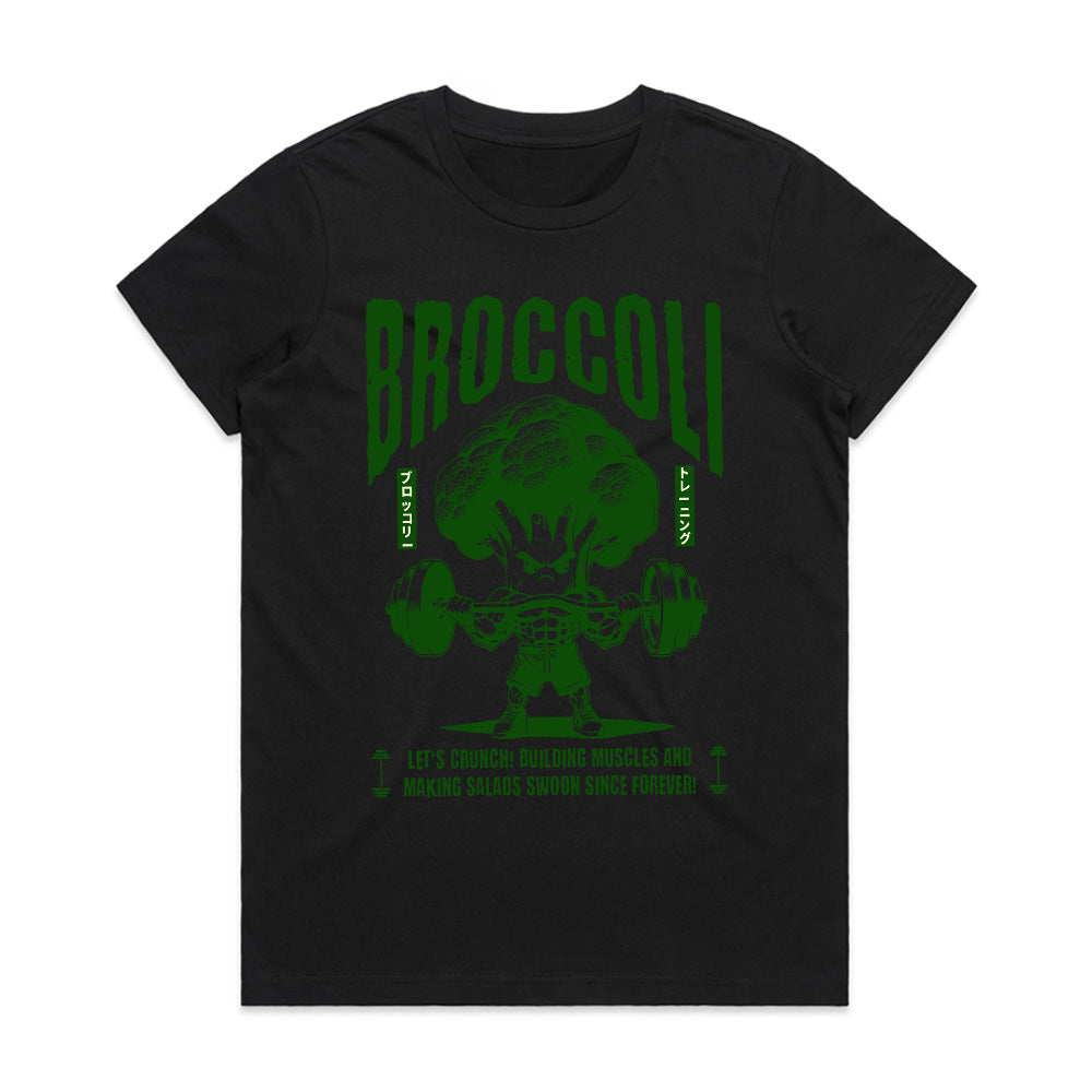 "Broccoli Gains" Funny Gym T-Shirt – Strong & Crunchy Workout Motivation