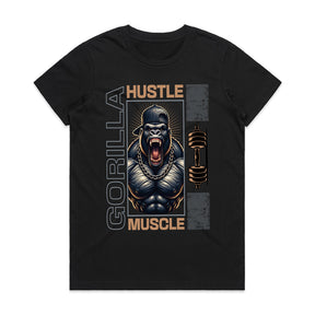 "Gorilla Hustle Muscle" Gym T-Shirt – Power, Strength & Grind