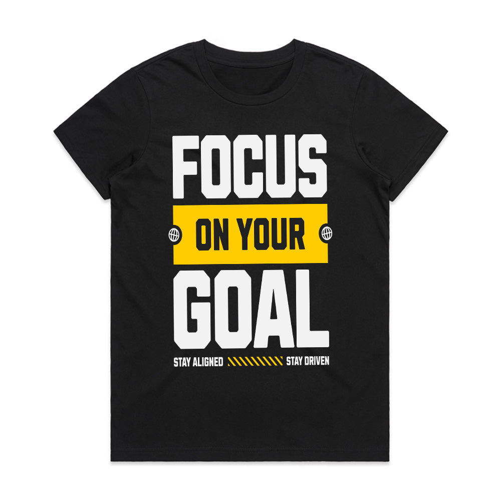 "Focus on Your Goal" Motivational Gym T-Shirt – Stay Aligned, Stay Driven