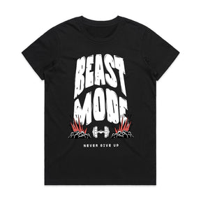 "Beast Mode - Never Give Up" Motivational Gym T-Shirt