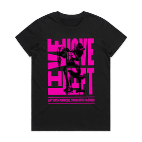 "Live, Love, Lift" Women’s Motivational Gym T-Shirt – Strength & Passion